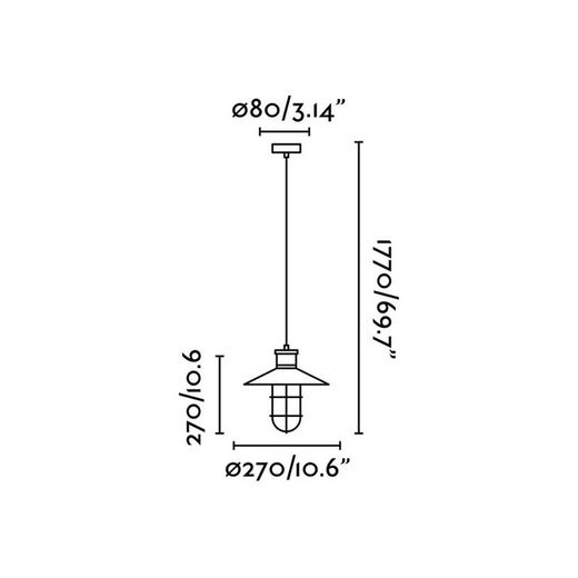 MARINA Black pendant lamp Faro