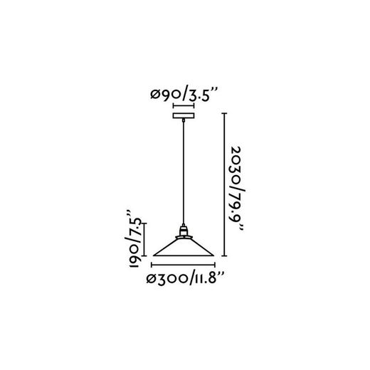 MARLIN Black pendant lamp Faro