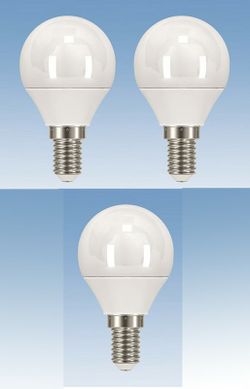 PACK 3 SPHERICAL LED BULBS 6w E14