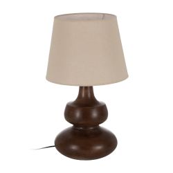 Beige fabric lampshade, lighting, 35 x 35 x 26 cm