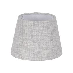 Grey fabric lampshade for lighting 25 x 25 x 18 cm