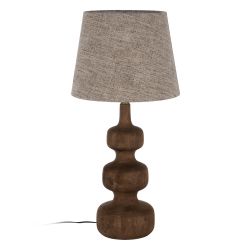Brown fabric lampshade for lighting 40 x 40 x 30 cm