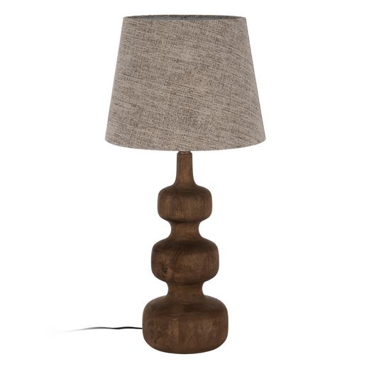 Brown fabric lampshade for lighting 40 x 40 x 30 cm