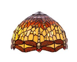 Pantalla Tiffany Serie Belle Amber diametro 30 cm.