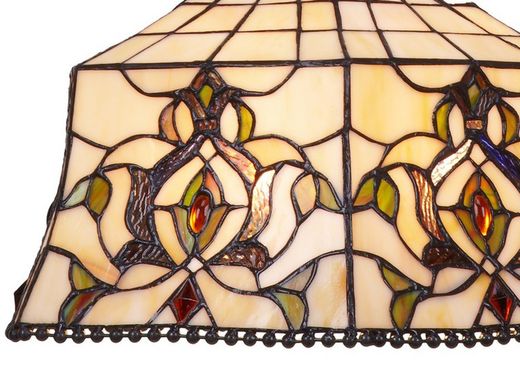 Abajur Tiffany Série Hexa diâmetro 40 cm.
