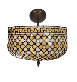 Plafón bajo Serie Queen diámetro 45cm de "Tiffan y luz"