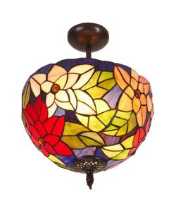 Lâmpada de teto Low Tiffany Series Güell diâmetro 30cm Tiffan e Light
