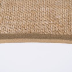 Natural metal/linen ceiling light 70 x 70 x 15 cm