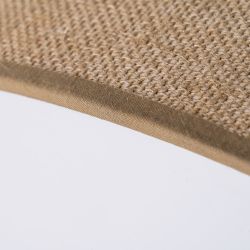 Natural metal/linen ceiling light 70 x 70 x 15 cm