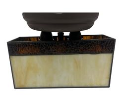 Plafón rectangular Tiffany Serie Aedos Tiffan y Luz