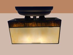 Plafón rectangular Tiffany Serie Aedos Tiffan y Luz