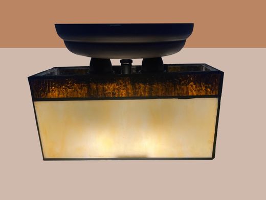 Plafón rectangular Tiffany Serie Aedos Tiffan y Luz