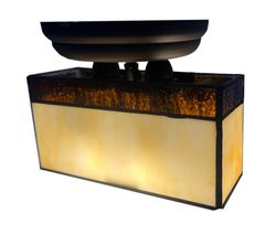 Plafón rectangular Tiffany Serie Aedos Tiffan y Luz