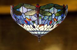 Plafonnier Série Tiffany Belle Epoque diamètre 40cm