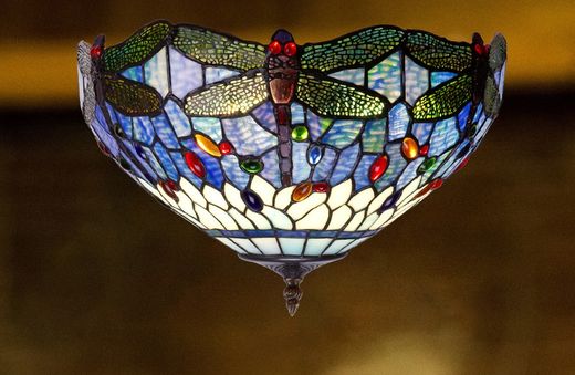 Plafonnier Série Tiffany Belle Epoque diamètre 40cm