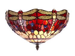 Plafoniera Tiffany serie Belle Rouge diametro 40cm