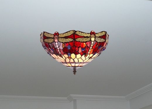Plafoniera Tiffany serie Belle Rouge diametro 40cm