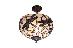 Plafón techo Tiffany Serie Pedrera diámetro 30cm