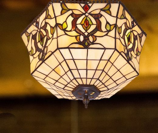Tiffany Ceiling Lamp Series Hexa diameter 30cm Tiffan and Light