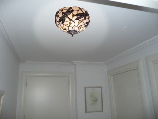 Plafón Tiffany Serie Pedrera diámetro 30cm Tiffan y Luz