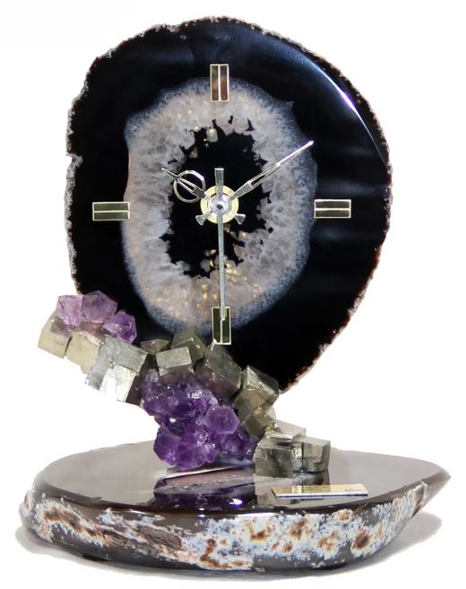 Reloj agata sobre base agata menor