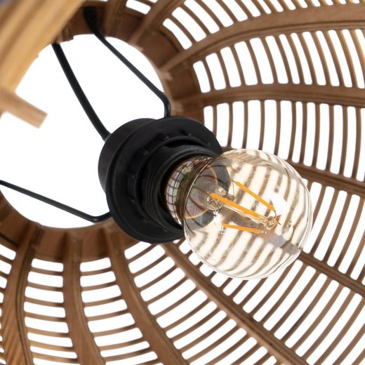 S/2 natural bamboo ceiling lamp 41 x 41 x 33 cm