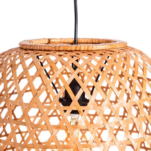S/2 natural bamboo ceiling lamp 42 x 42 x 42 cm