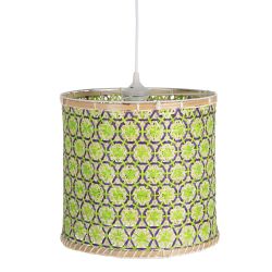 S/3 natural-green bamboo ceiling lamp 32 x 32 x 29 cm