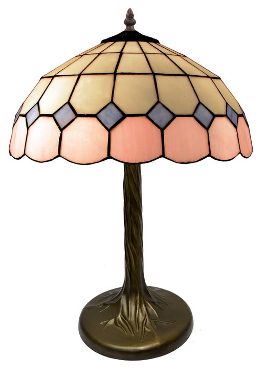 Sobremesa base de foma árbol con pantalla Tiffany diámetro 40cm