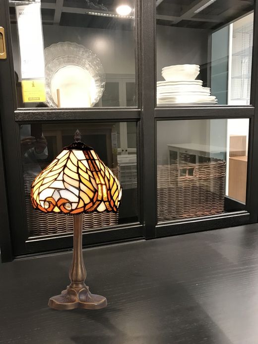 Foma Tischlampe mit Tiffany Lampenschirm Dalí Serie Durchmesser 20cm