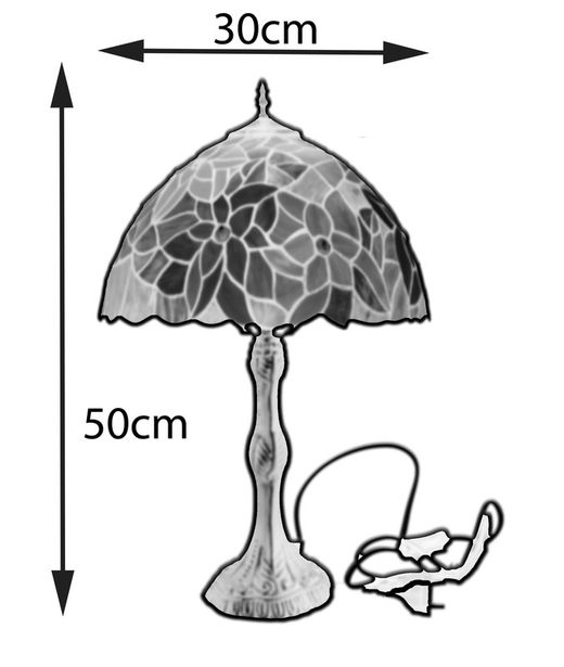 Foma base table lamp with Tiffany lampshade diameter 20cm