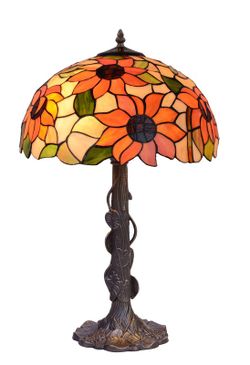 Foma Base Tischlampe mit Tiffany Lampenschirm Durchmesser 40cm