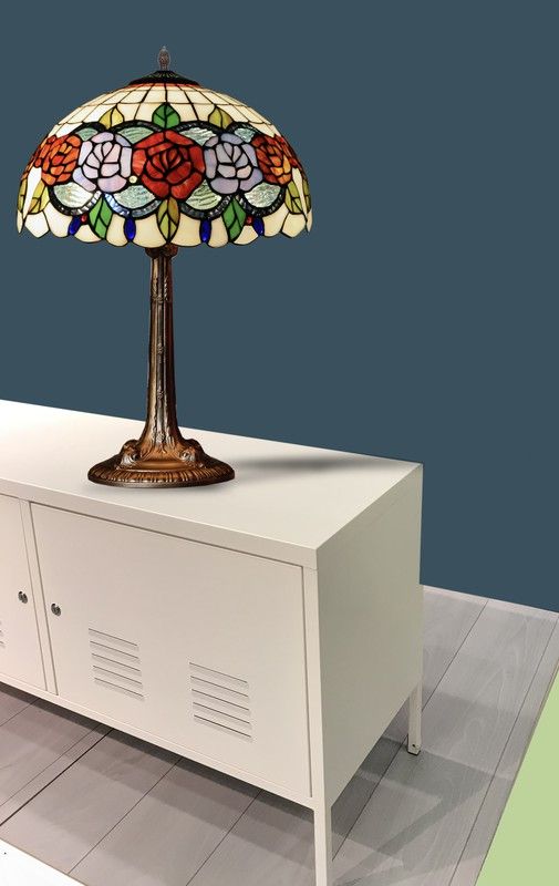 Foma base table lamp with Tiffany lampshade diameter 40cm