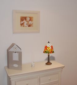 Table lamp base in foma with lampshade Tiffany Series Bell diameter 20cm
