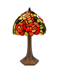 Sobremesa base de foma con pantalla  Tiffany diámetro 30cm