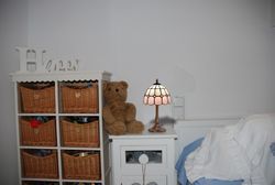 Sobremesa base de foma con pantalla  Tiffany diámetro 20cm