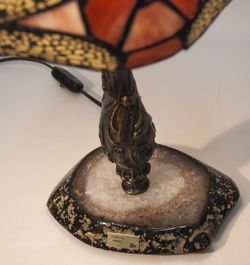 Tischlampe mit Tiffany Achat Serie Belle Rouge Durchmesser 20cm