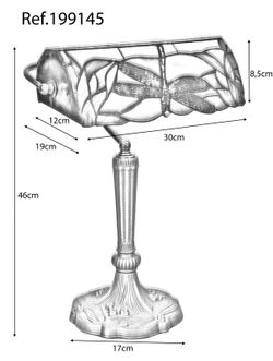 Candeeiro de mesa de escritório abajur banqueiro Tiffany Fly série de libélulas