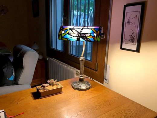 Candeeiro de mesa de escritório abajur banqueiro Tiffany Fly série de libélulas