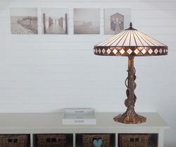 Lampada da tavolo di diametro maggiore 45 cm Serie Tiffany Ilumina
