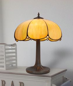 Große Tischlampe Tiffany Durchmesser 45cm Serie Virginia
