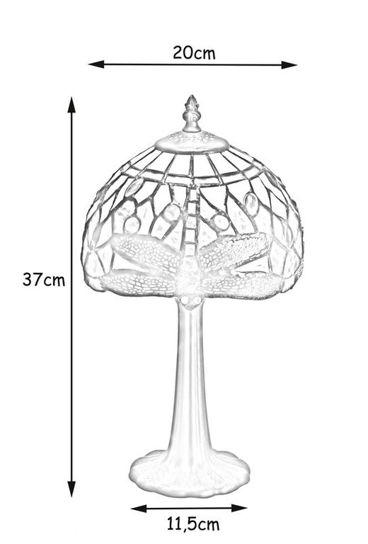 Small table lamp Tiffany shape base diameter 20cm Pedrera Series