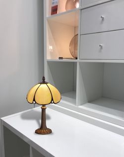Small table lamp with Tiffany tree base diameter 20cm Virginia Series