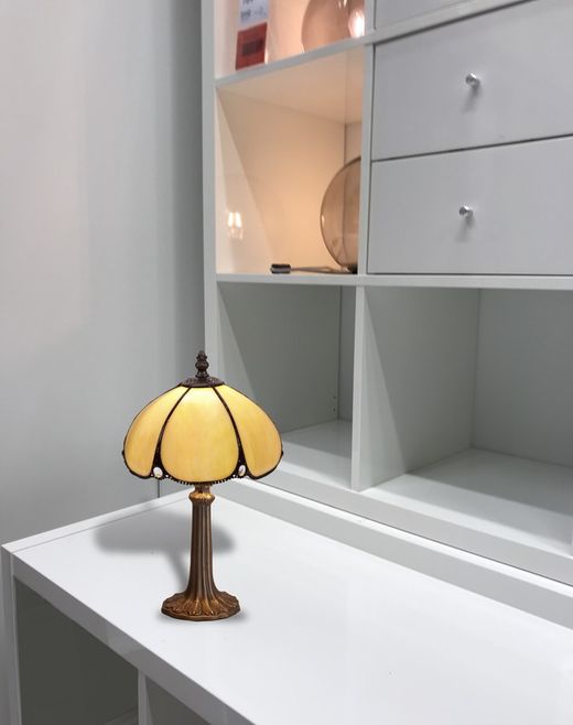 Small table lamp with Tiffany tree base diameter 20cm Virginia Series