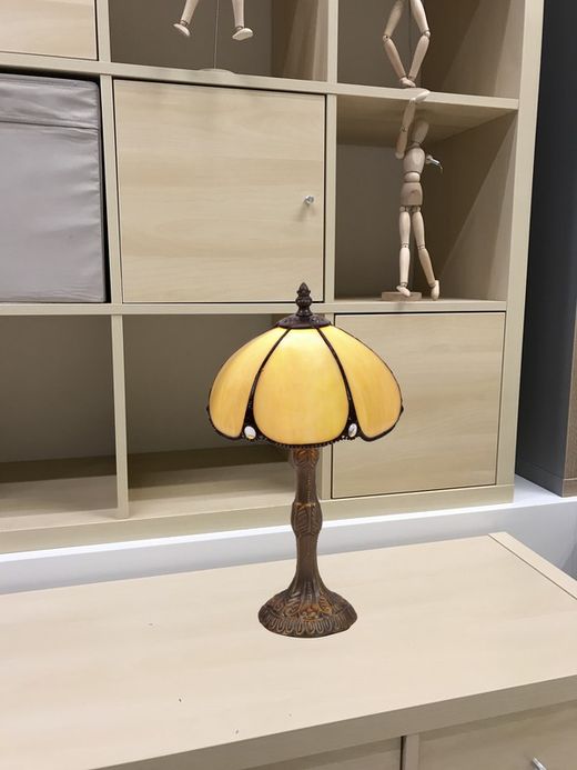 Kleinere Tiffany-Tischlampe, Durchmesser 20 cm, Virginia-Serie