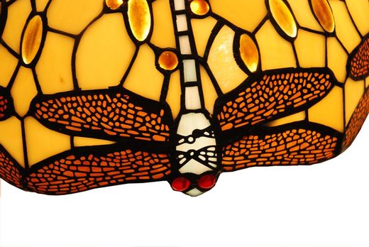 Tiffany Tischlampe Serie Belle Amber Durchmesser 40cm