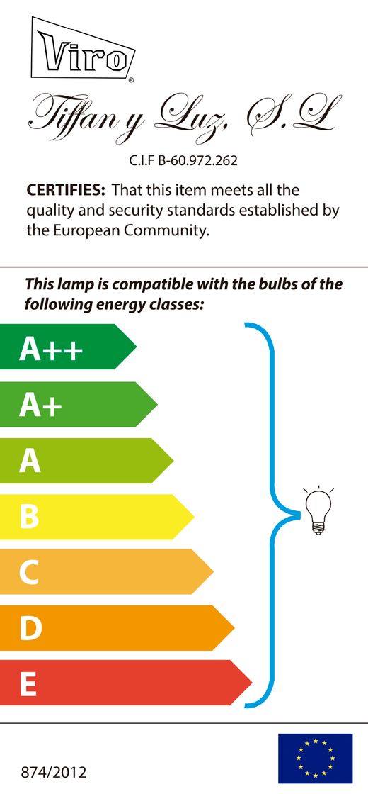 Piano tavolo Tiffany Serie Belle Epoque, diametro 54 cm