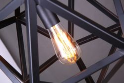 Suspension métallique polygonale vintage