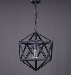 Suspension métallique polygonale vintage
