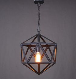 Suspension métallique polygonale vintage